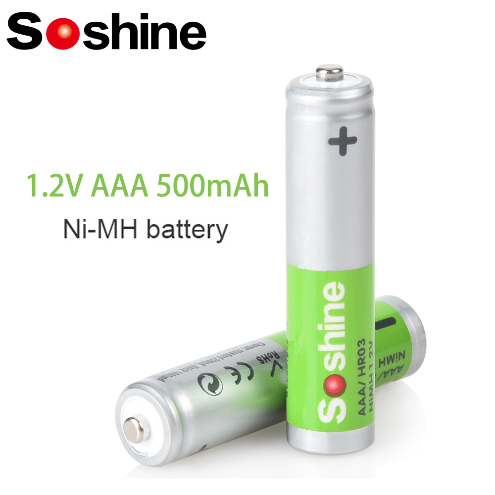 Vape Battery 18650 - Soshine-pilas recargables AAA de 500mAh y