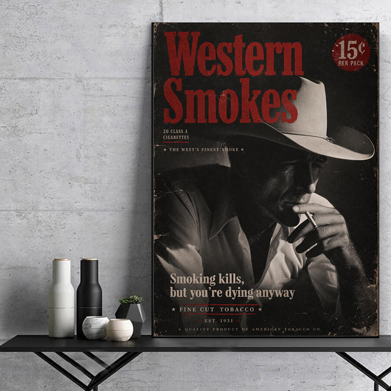 Póster Retro de Vaquero, Impre - Vape Decoration reseña y precio